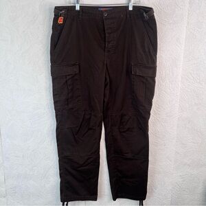 Empyre Relax Zumiez Men's Brown Pants Size 34 Baggy Button Fly Cargo